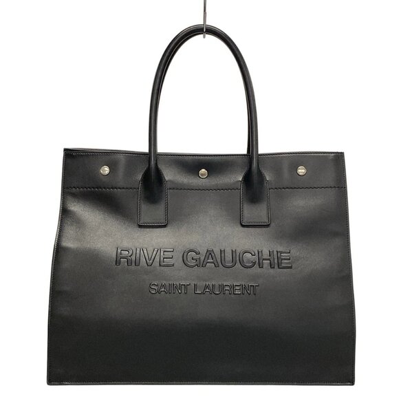 SAINT LAURENT PARIS Rive Gauche small tote bag  Black Leather - 840-072325 - Picture 1 of 12